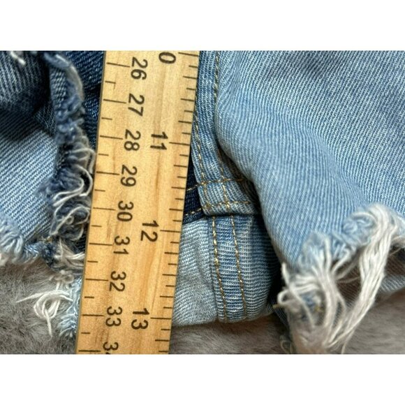 Wild Fable Women's 6 100% Cotton Highest Rise Cutoff Shorts Patchwork - Picture 6 of 9